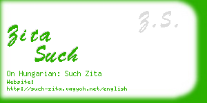 zita such business card